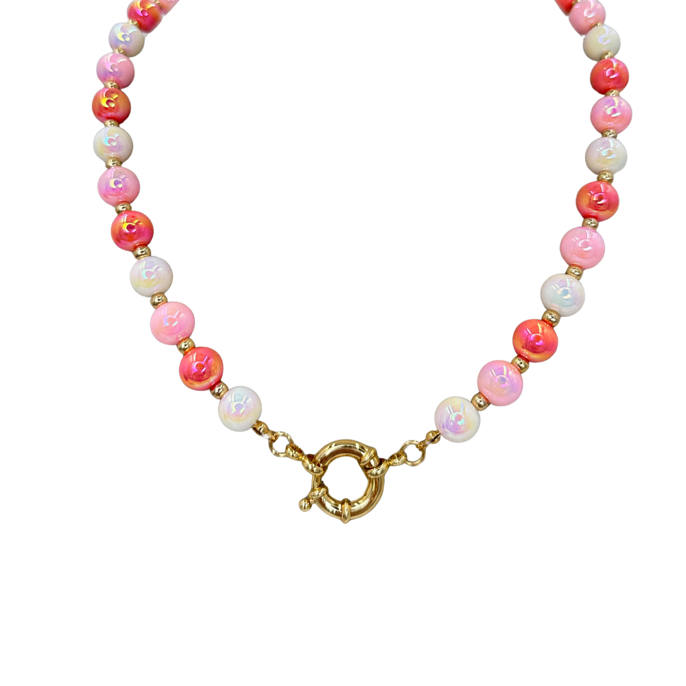 Halskette Glow Multi Rosa