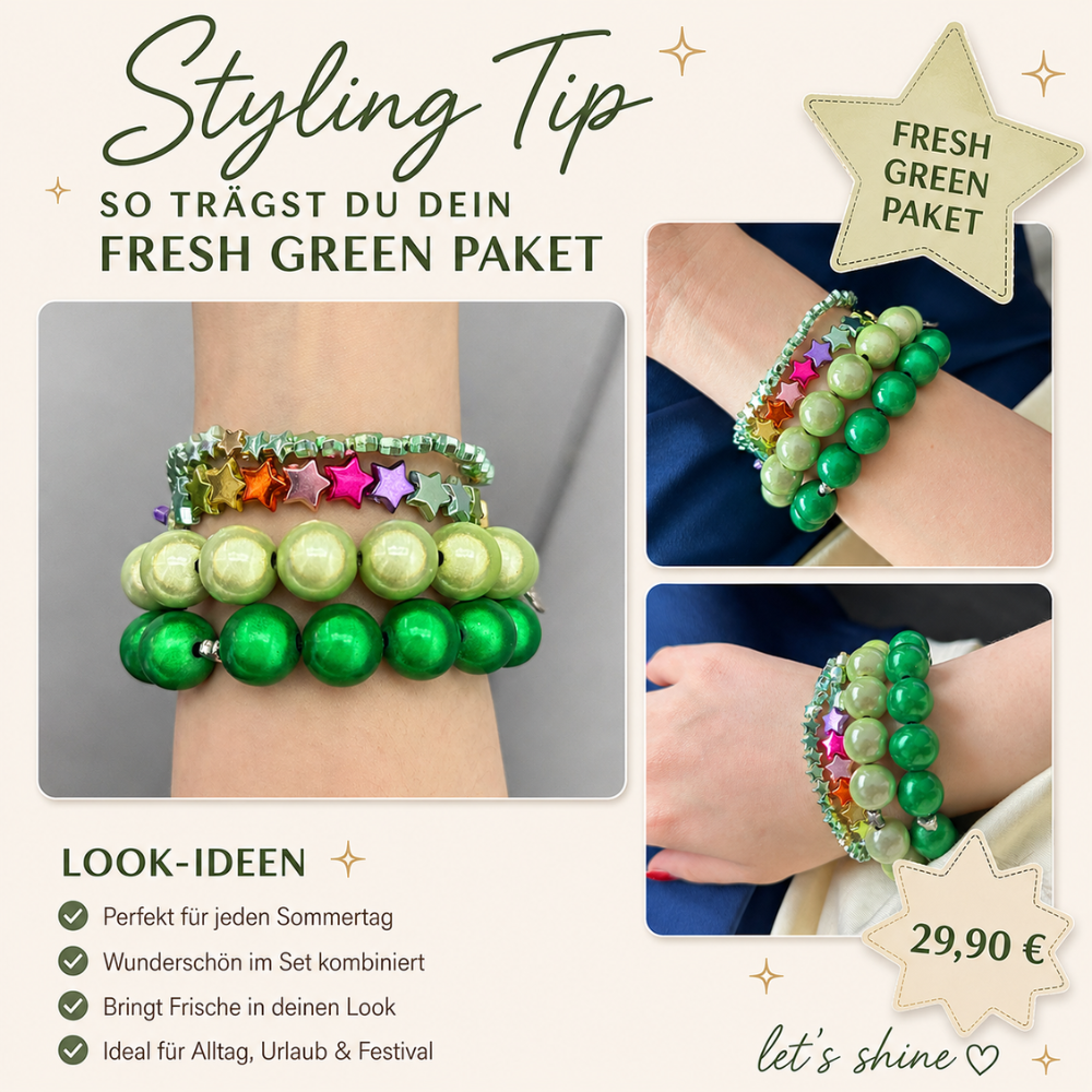 Fresh Green Paket – 8 Armbänder | Mid Season Sale Community Special