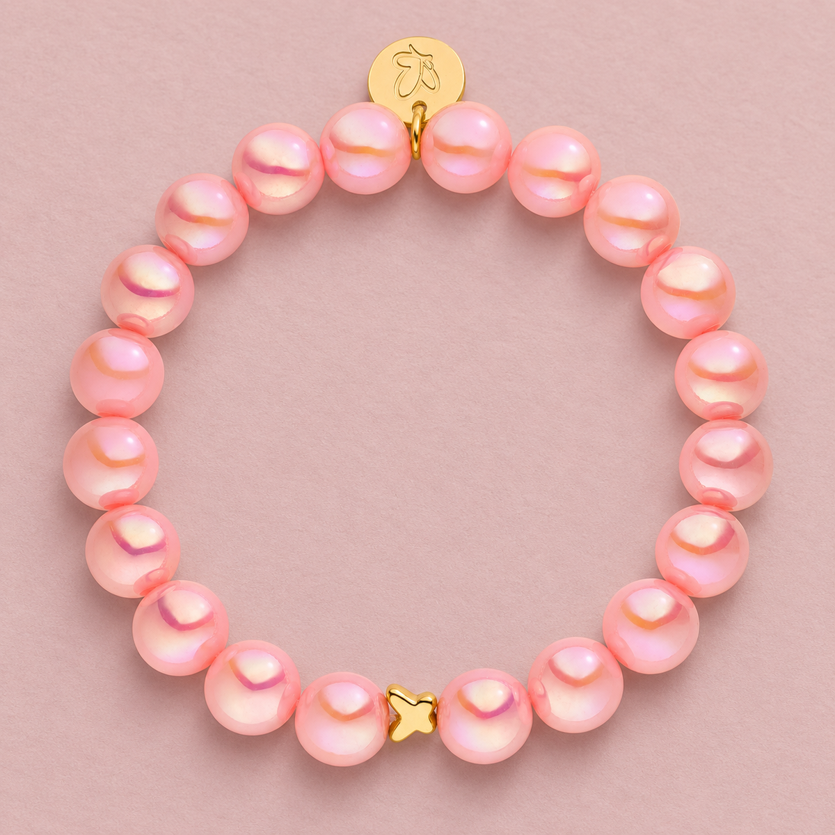 Perlenarmband Rosa mit 3D Intensiv Glow Effekt
