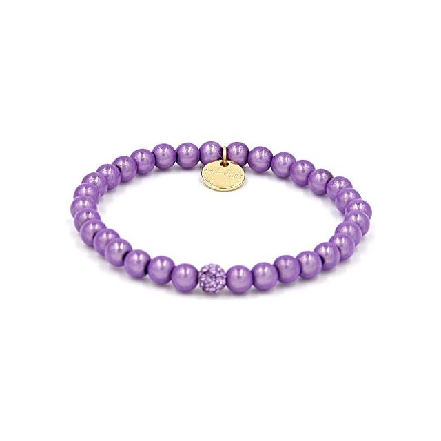 Perlenarmband Orchidee mit Glitzerperle – Mini