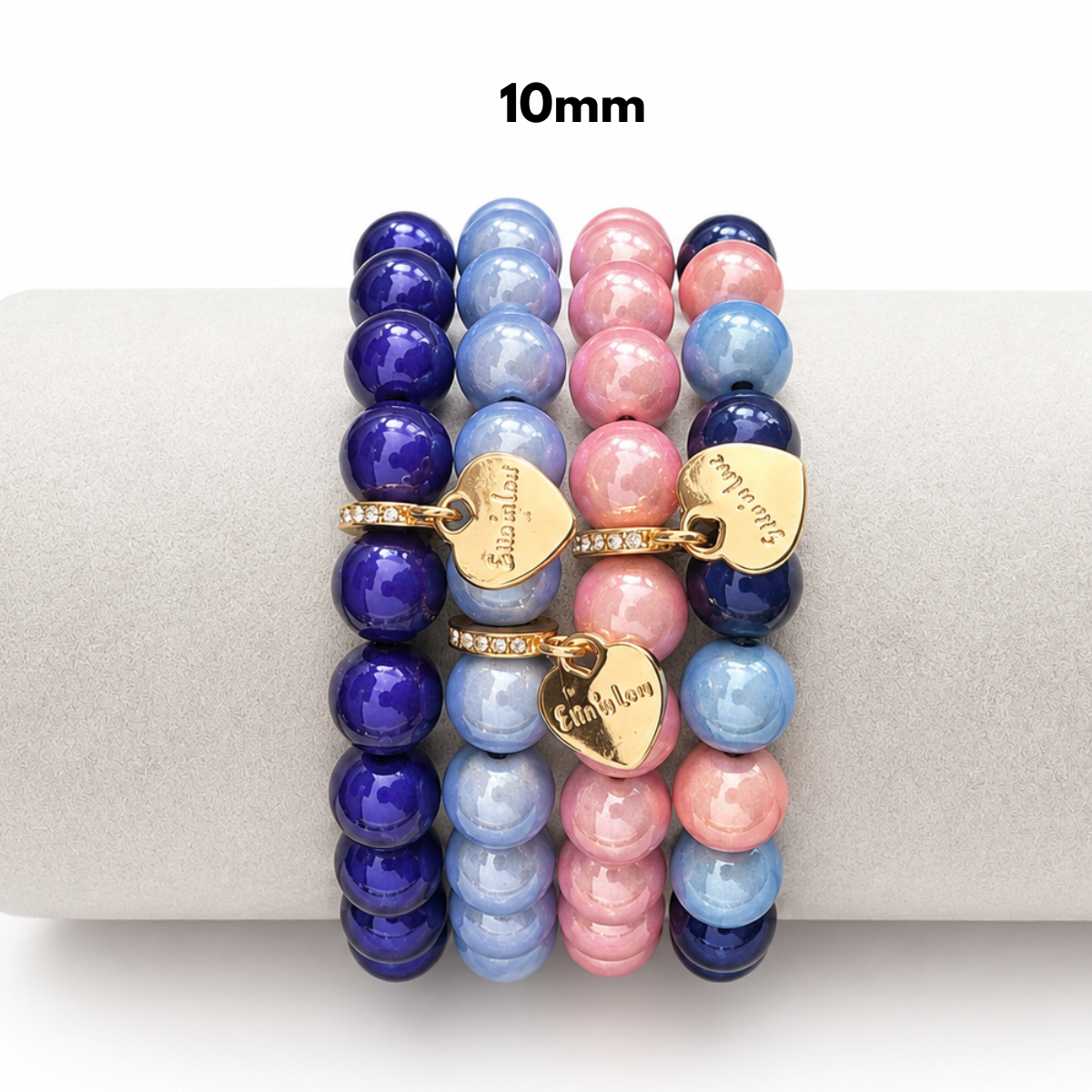 Perlenarmband Paket Blau Rosa 4 teilig | Holiday Season