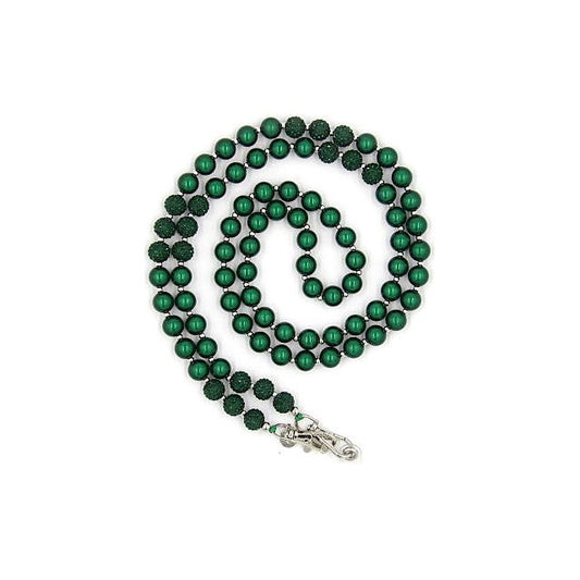Handykette Smaragd mit Glitzerperle