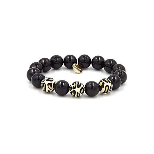 Perlenarmband Black Night LEO Triple S/W