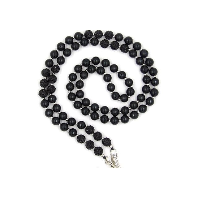Handykette Black Night mit Glitzerperlen