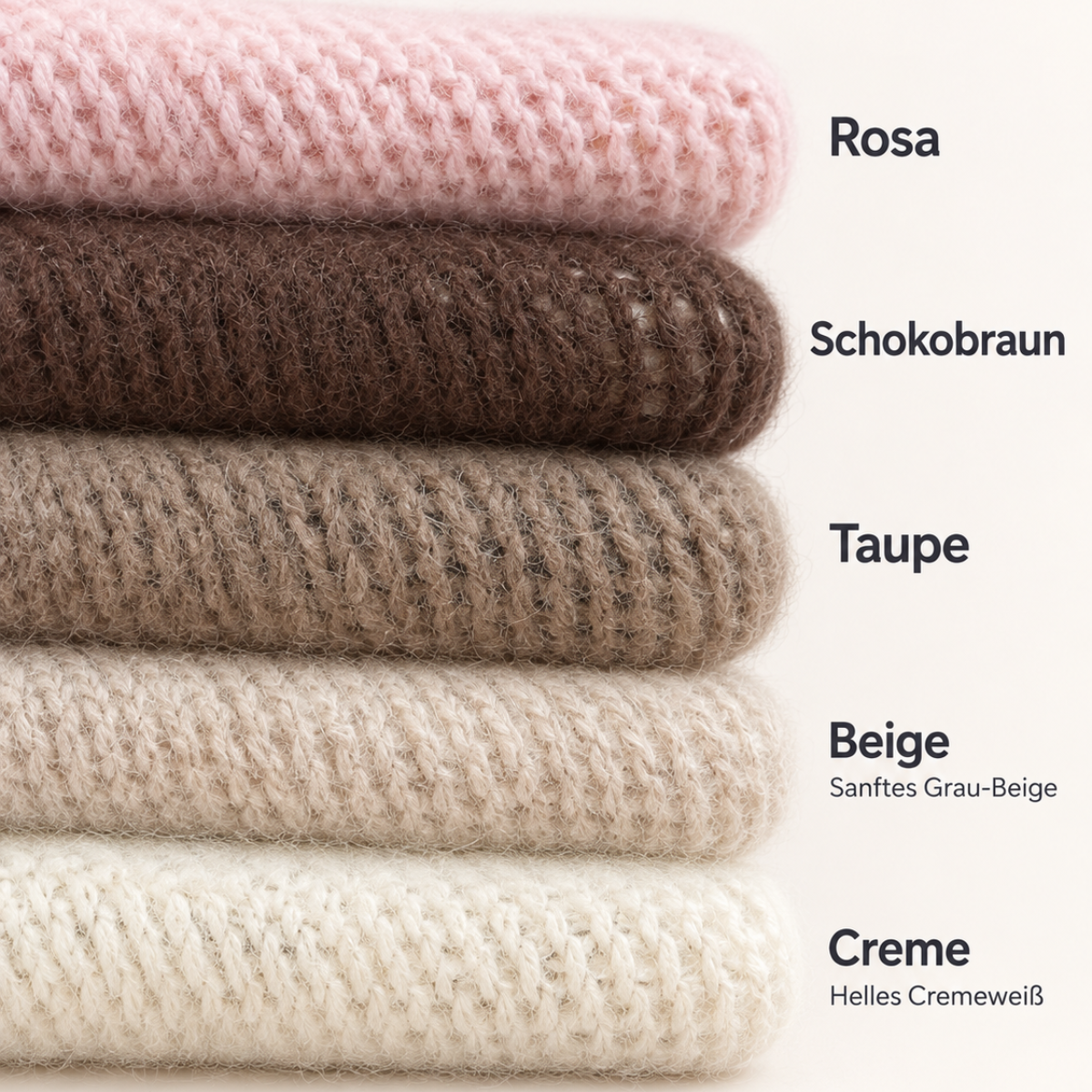 Damen-Strickjacke Creme aus Mohair-Wollmix – One Size