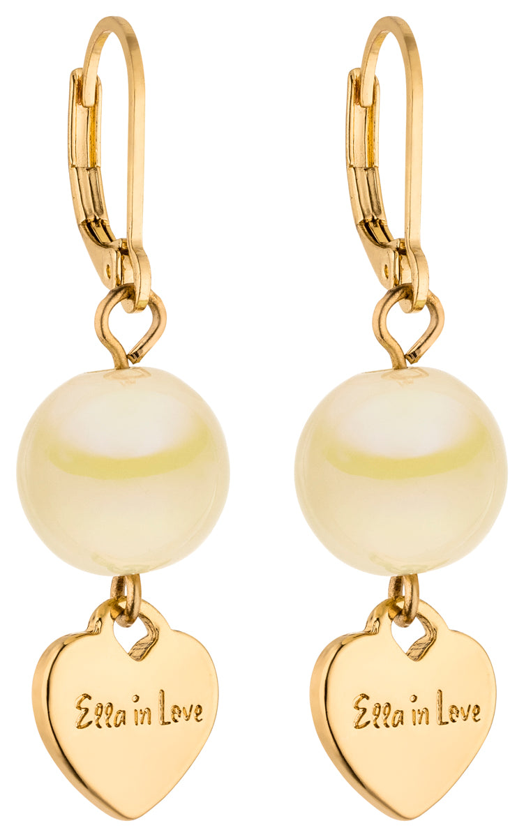 Ohrring mit champagner glow perle