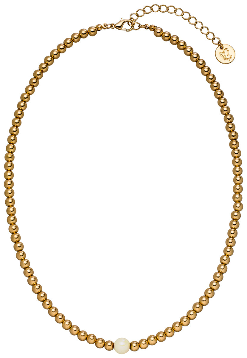 Halskette mit champagner glow perle
