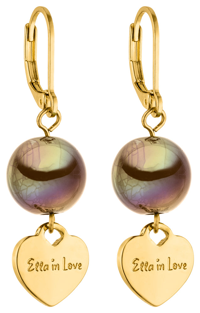 Ohrring mit mocha glow perle