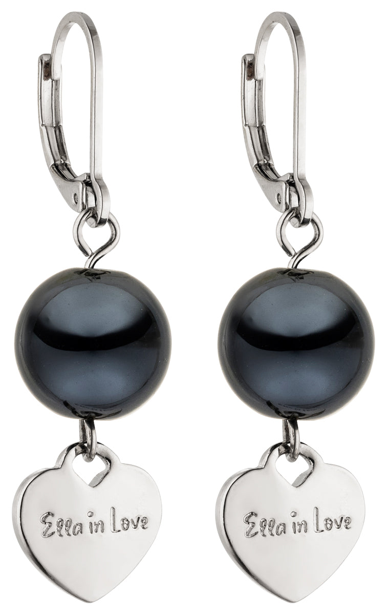 Ohrring mit midnight glow perle