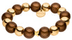 Perlenarmband mocca-mousse /gold