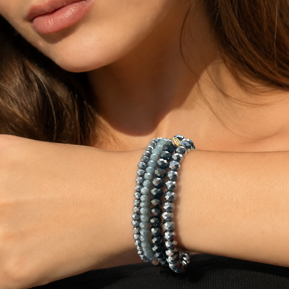 Perlenarmband-Set Silver Glow | 4-teilig | Limited Edition
