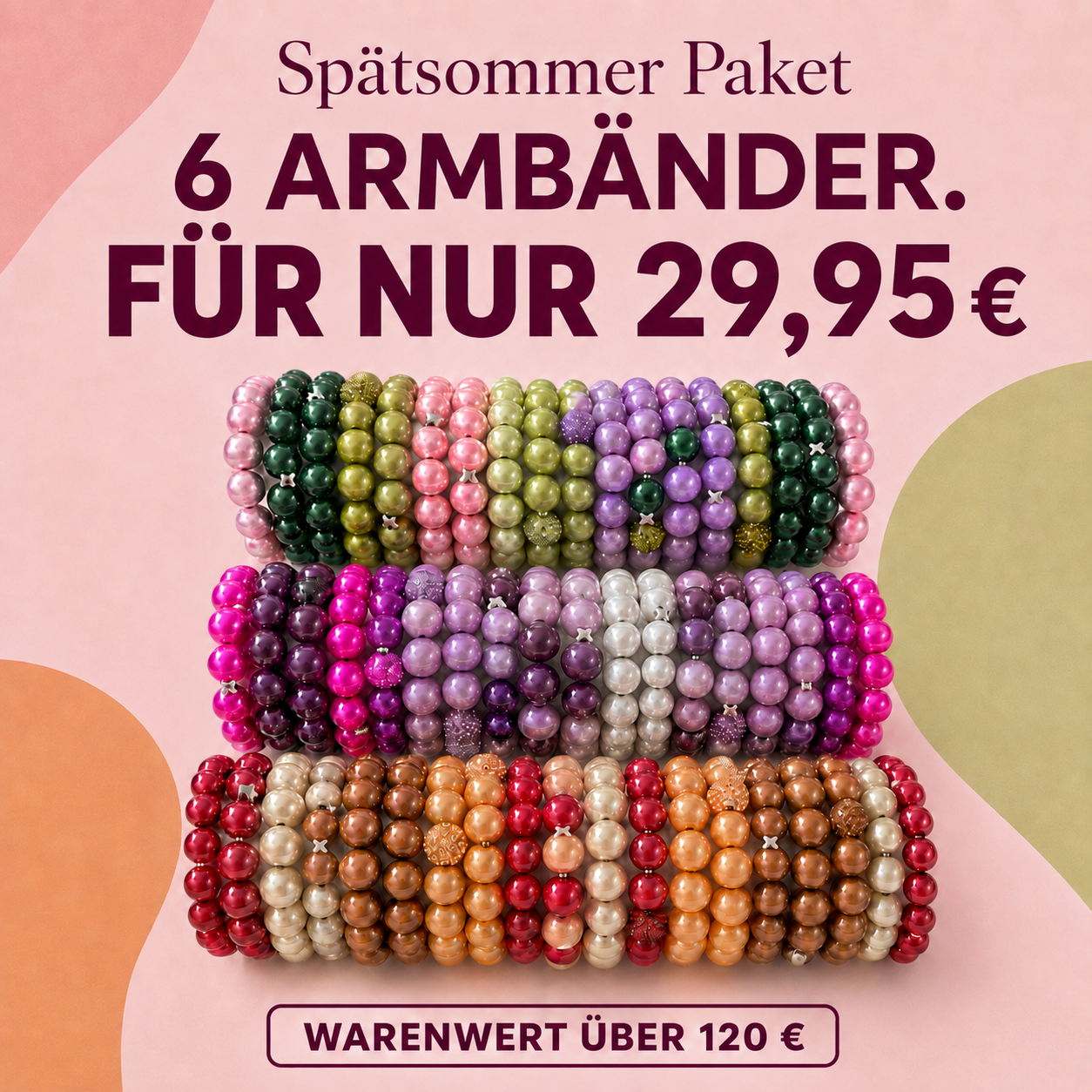 Spätsommer Paket – 6 Armbänder | Wochenend-Special