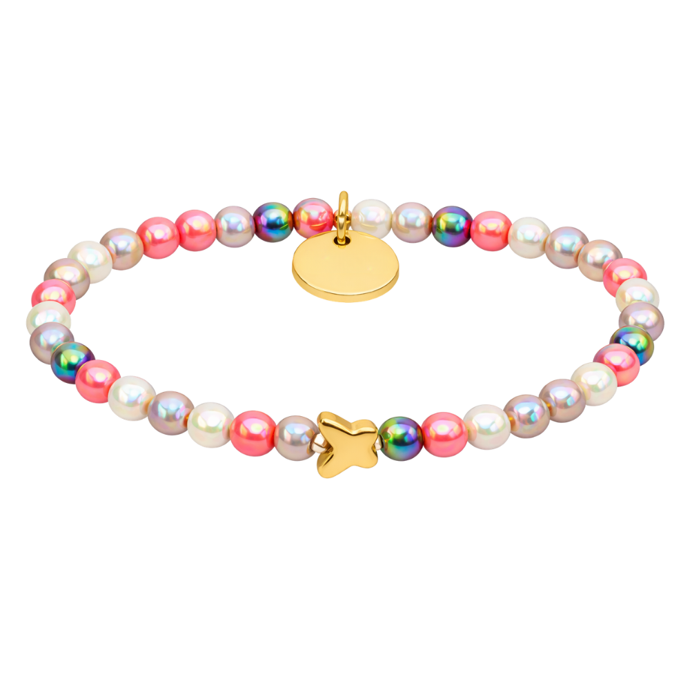 Perlenarmband Mixed Coralle 6mm