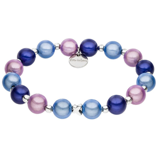 Perlenarmband Chambray & Pastel Lilac & Marlin