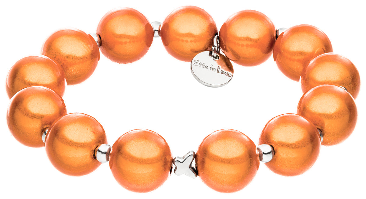 Sun-Orange Perlenarmband