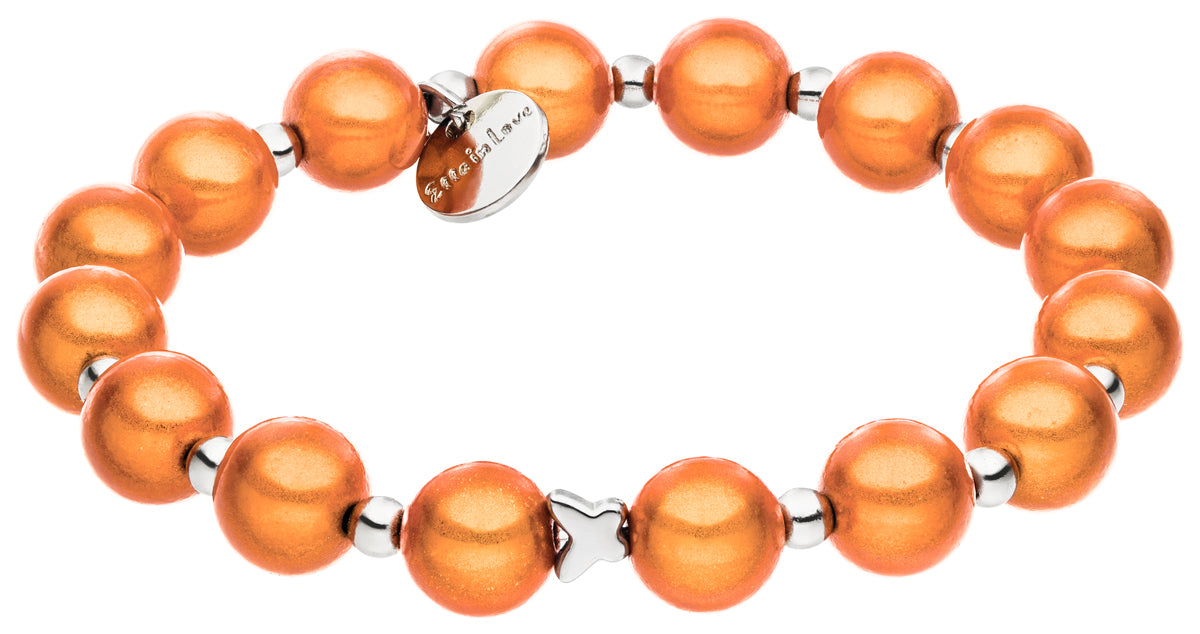 Sun-Orange Perlenarmband