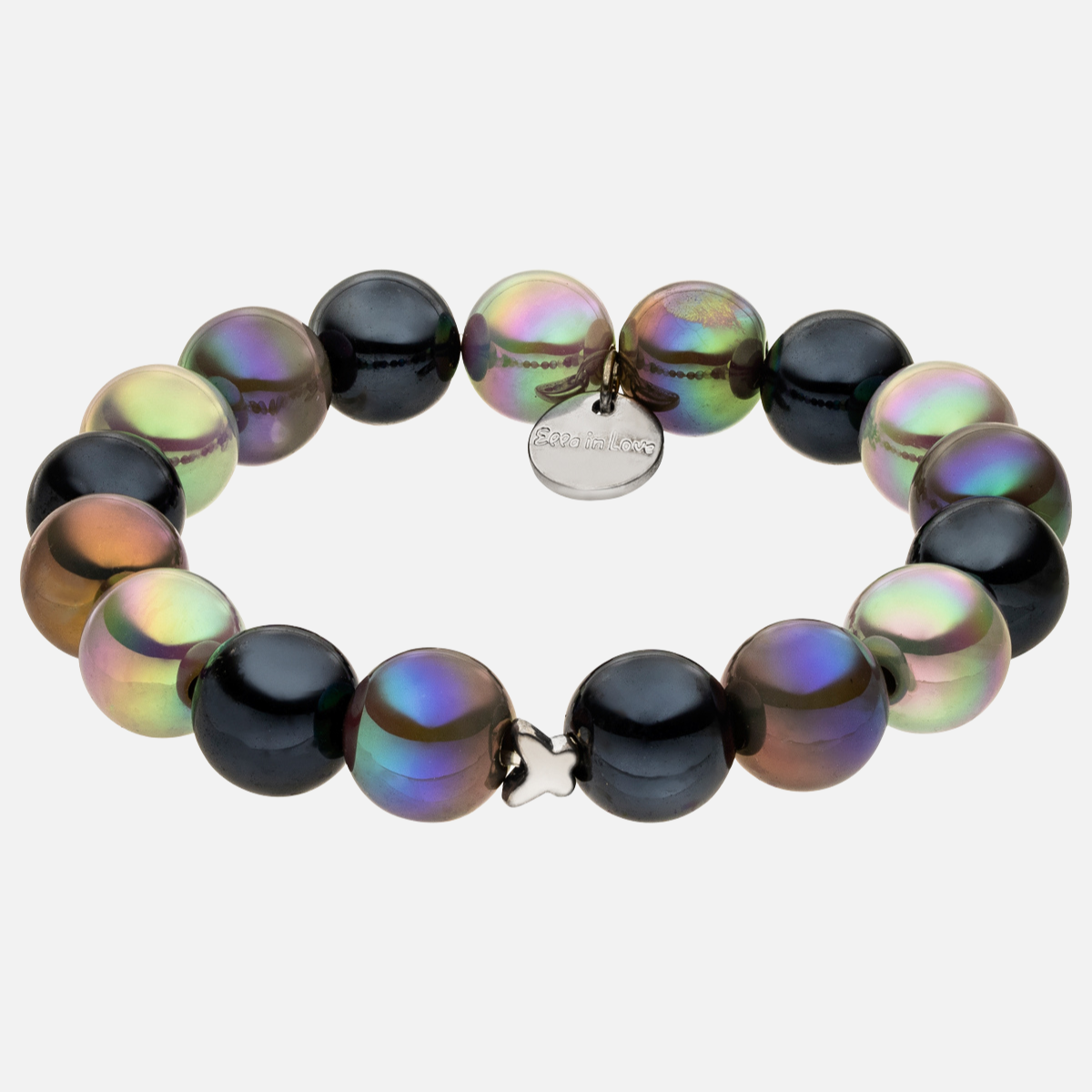 Perlenarmband Multi Schwarz mit 3D Intensiv Glow Effekt