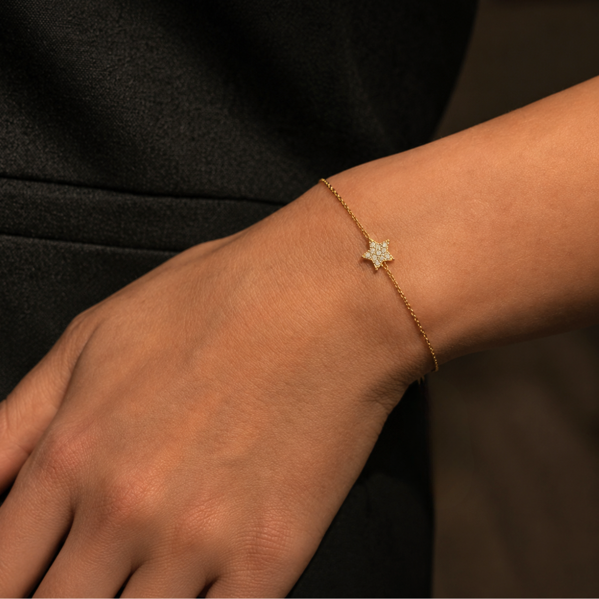 Edelstahl-Armband Stern Gold – verstellbar 16,5–20 cm | Limited Edition