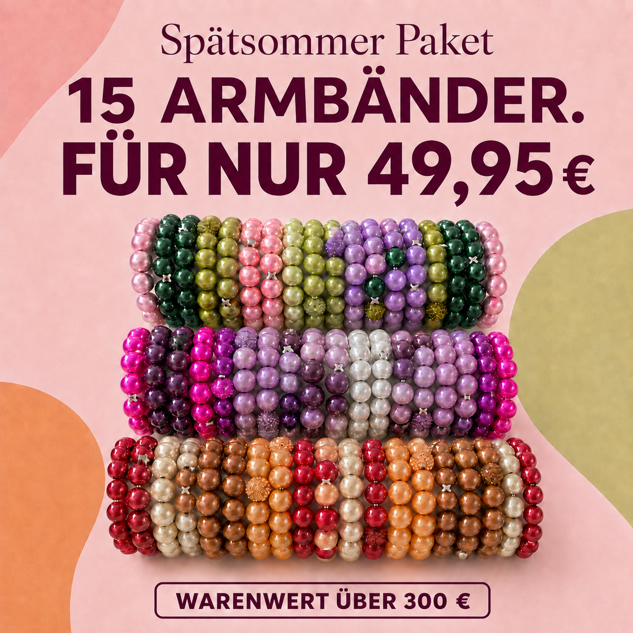 Spätsommer Paket – 15 Armbänder | Wochenend-Special