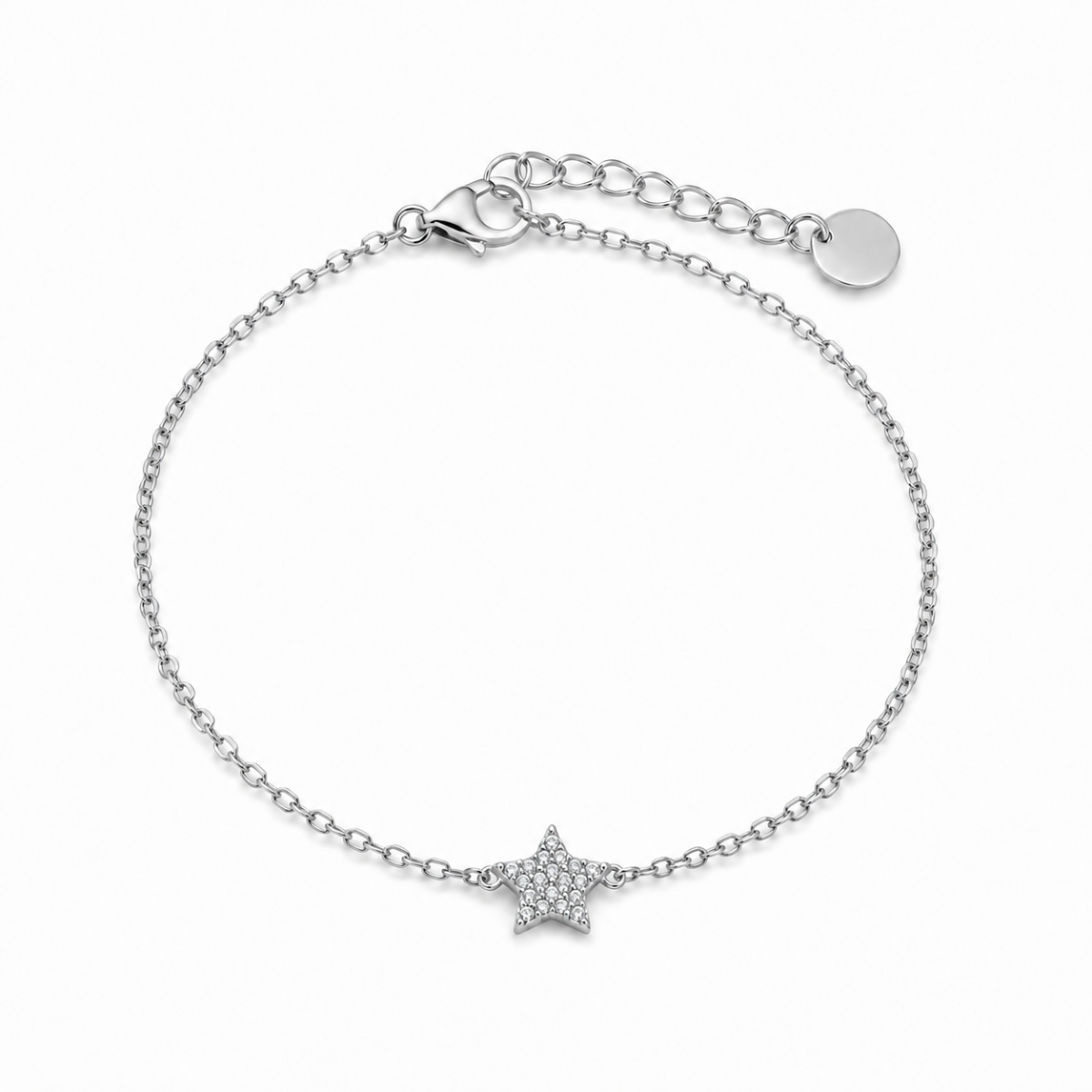 Edelstahl-Armband Stern Silber – verstellbar 16,5–20 cm | Limited Edition