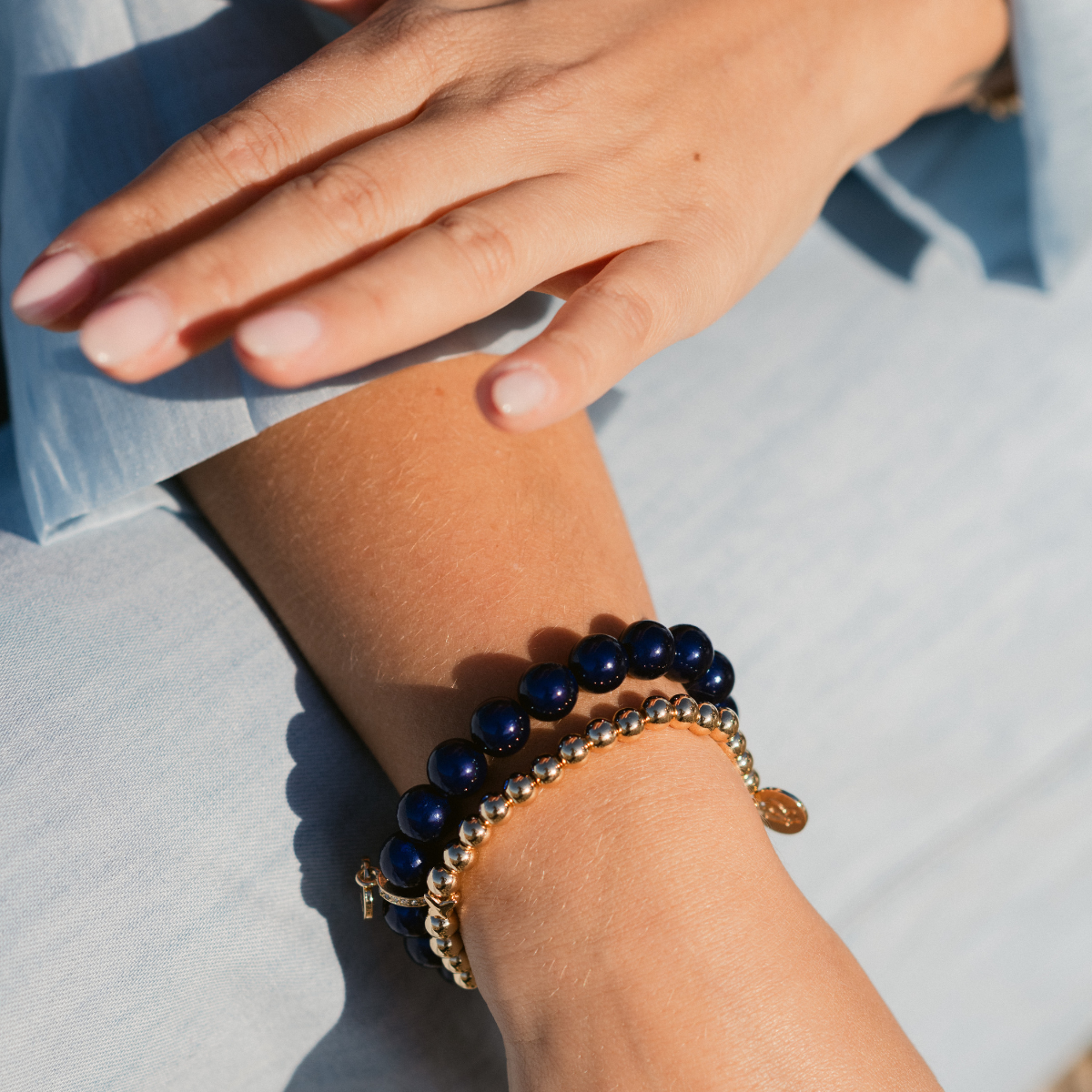 Perlenarmband 14K Gold Fine