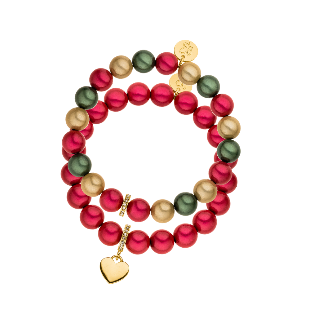 Berry Multicolor Perlenarmband Set – Matt Glow Classic