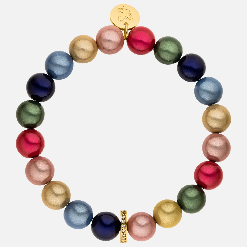 Perlenarmband mit Charm Classic Bunt mit 3D Matt Glow Effekt