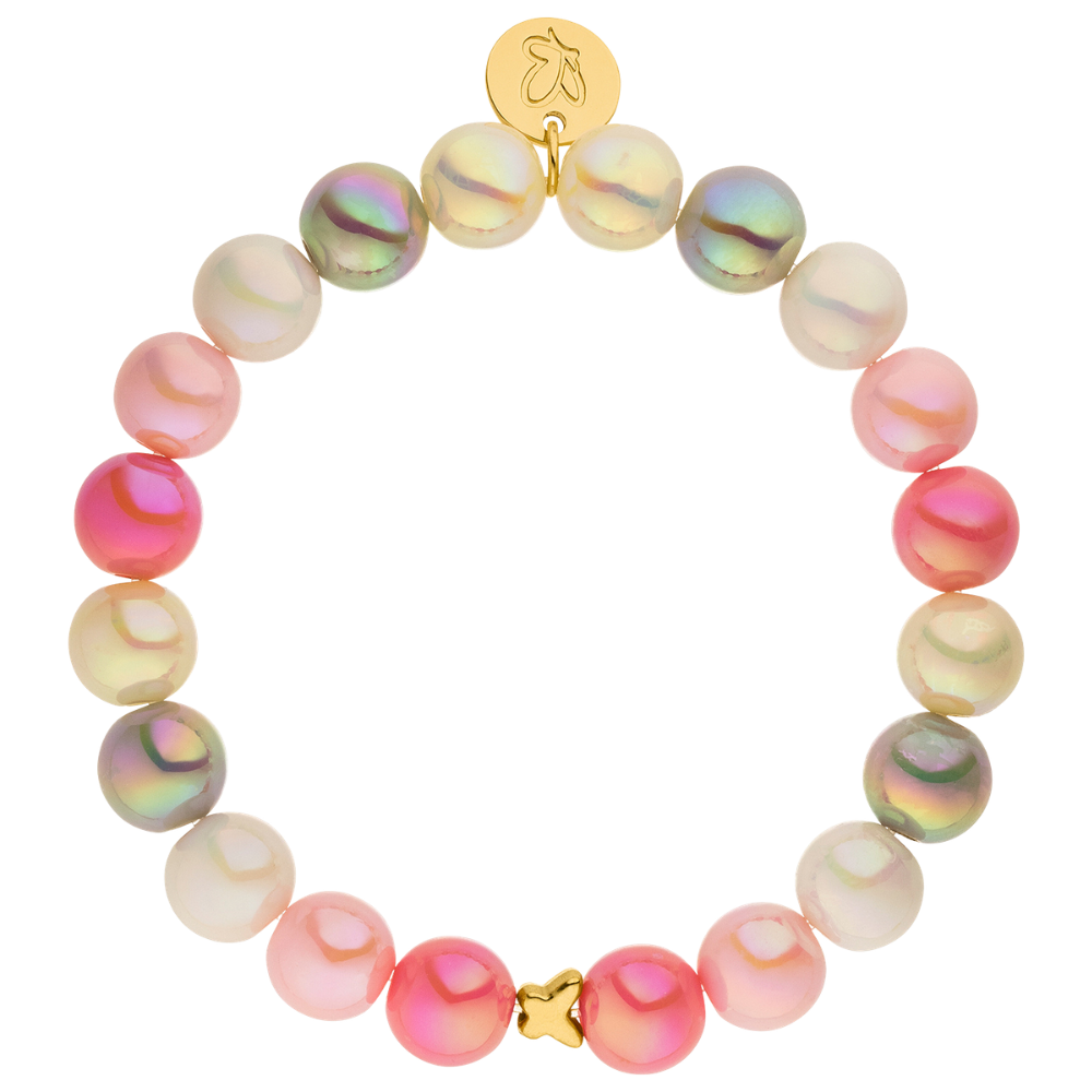 Perlenarmband Mixed Rosa 10mm