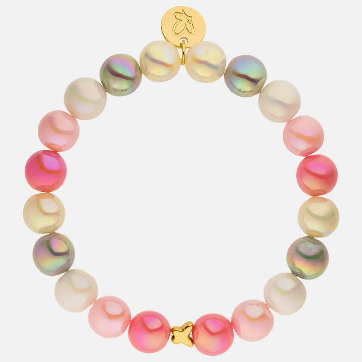Perlenarmband Classic Multi Rosa mit 3D Intensiv Glow Effekt 10mm