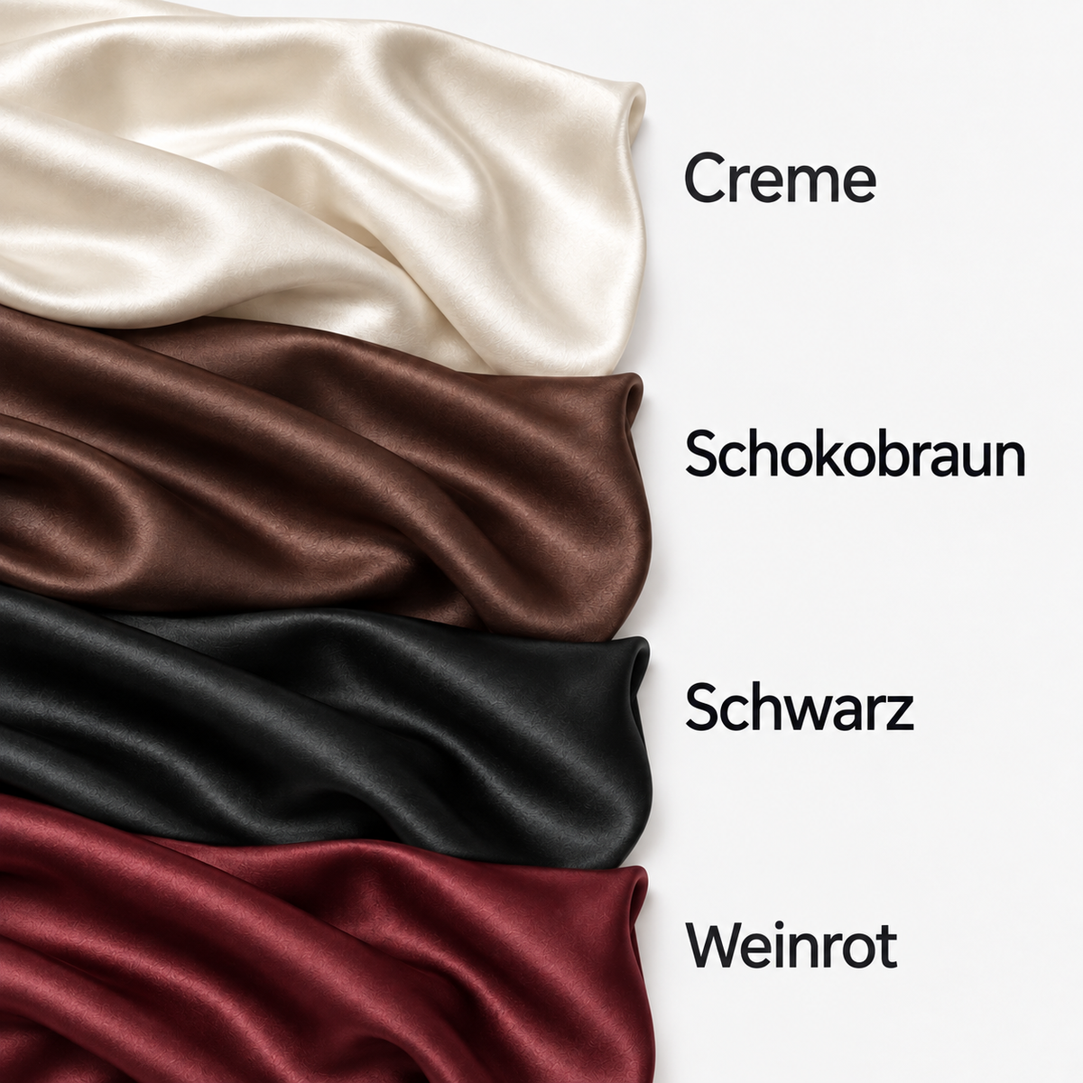 Damen-Seidenhose Schwarz – weit geschnitten, One Size