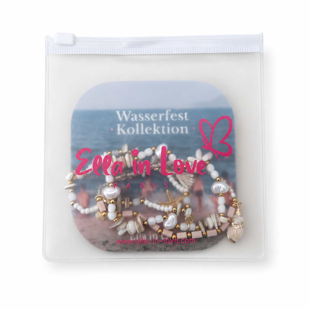 Perlenarmband Set Meer Motiv | Wasserfest