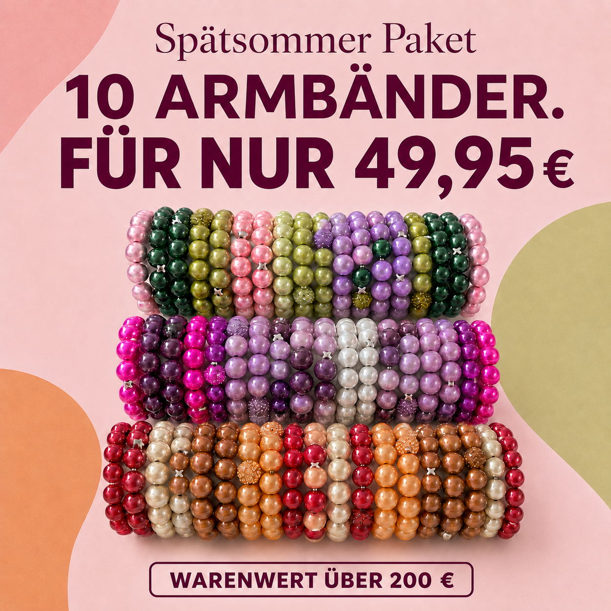 Spätsommer Paket – 10 Armbänder | neue Farben