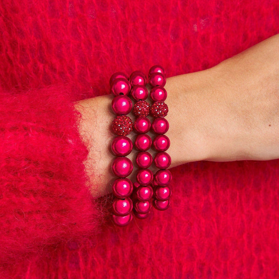 Armband Set Scarlet Rot Flame Trio