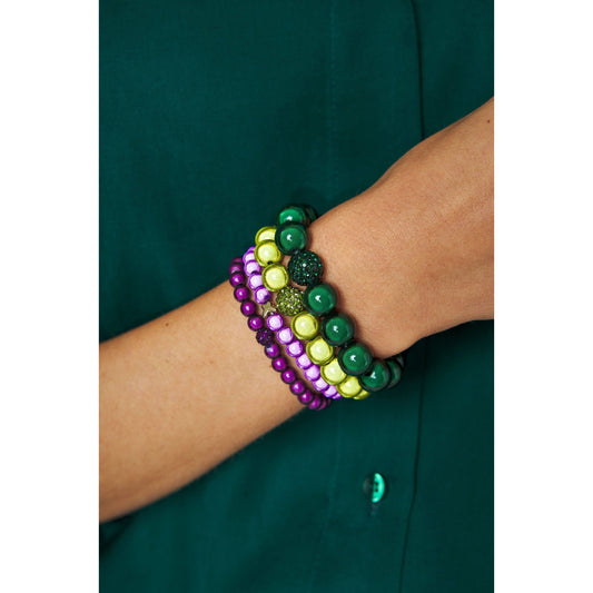 Perlenarmband-Set Grün