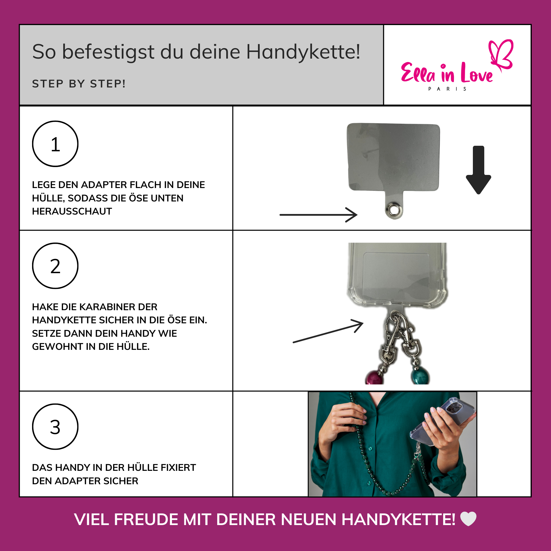 Handykette Wild Lila