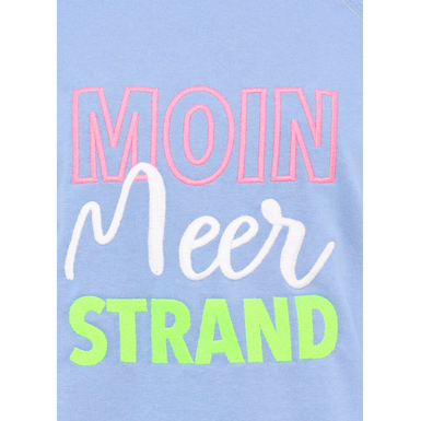 Longsleeve Sweatshirt "Moin Meer Strand" Blau