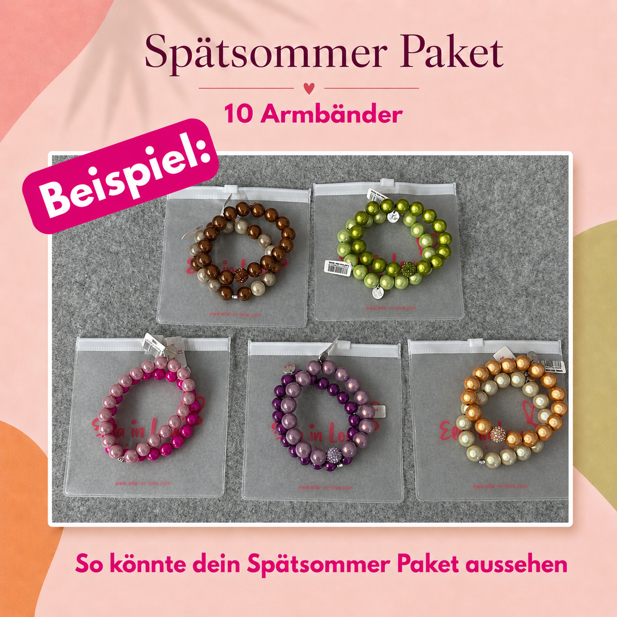 Spätsommer Paket – 10 Armbänder | neue Farben