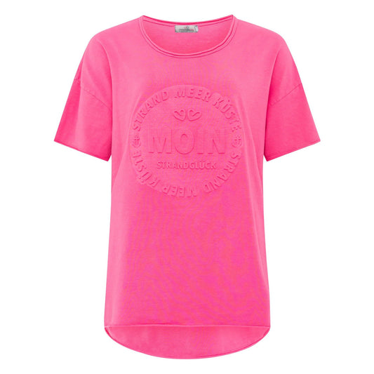 Oversized Shirt Pink positive mind Rundhals