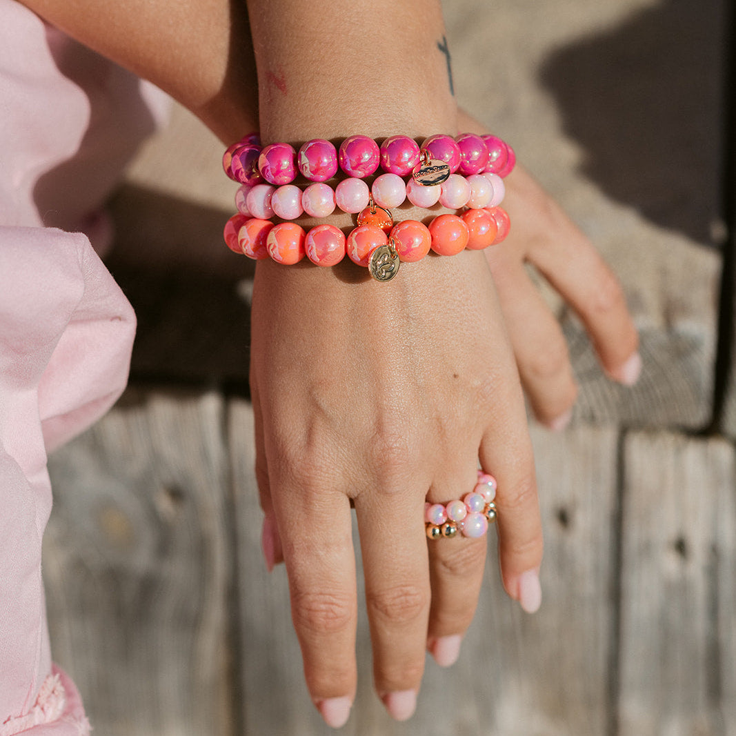 Perlenarmband Deluxe Coralle 12mm