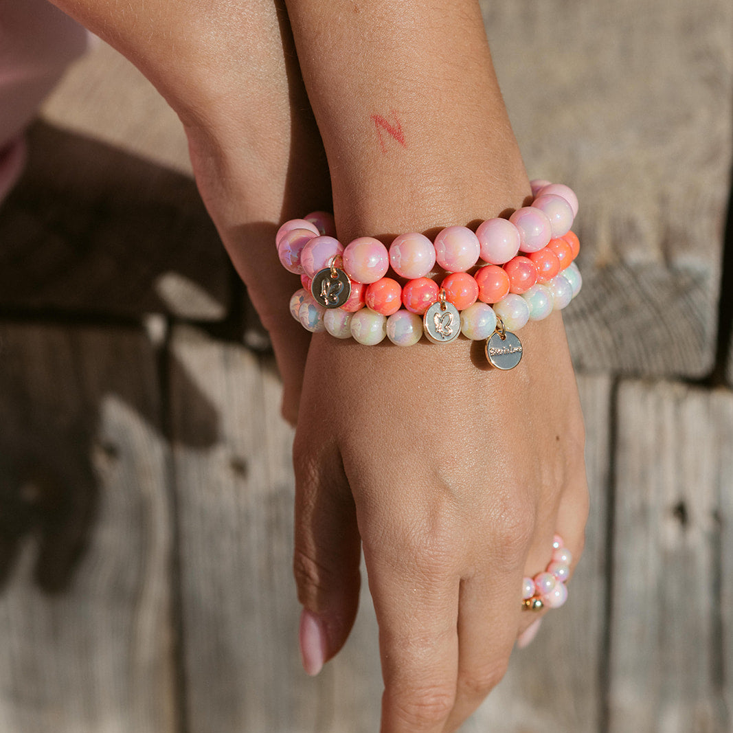 Perlenarmband Deluxe Coralle 10mm