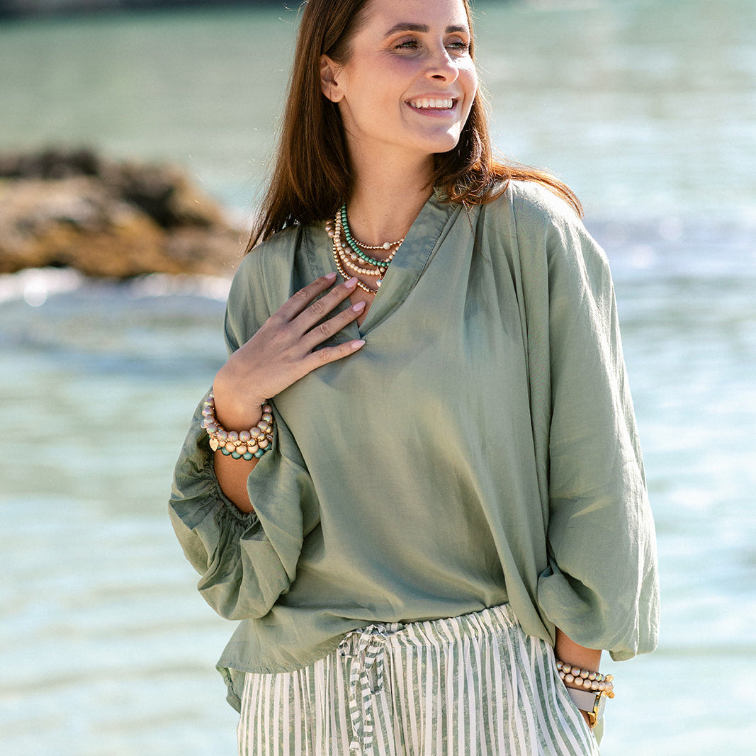 Perlenarmband Toffee Glow mit Herz