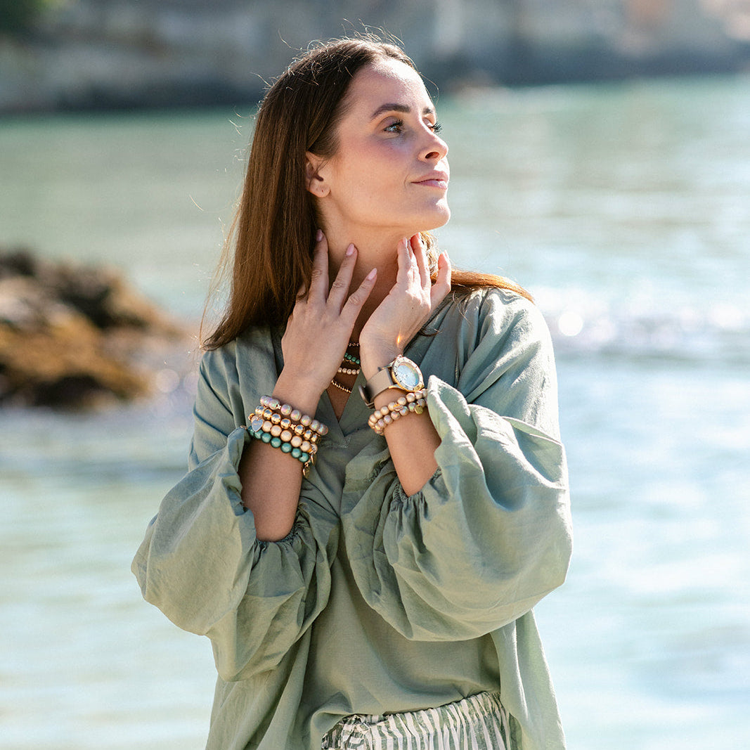 Halsketten Set Grün Harmony