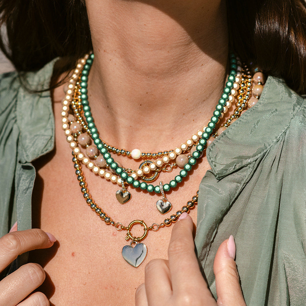 Halskette Set Champagner Glow