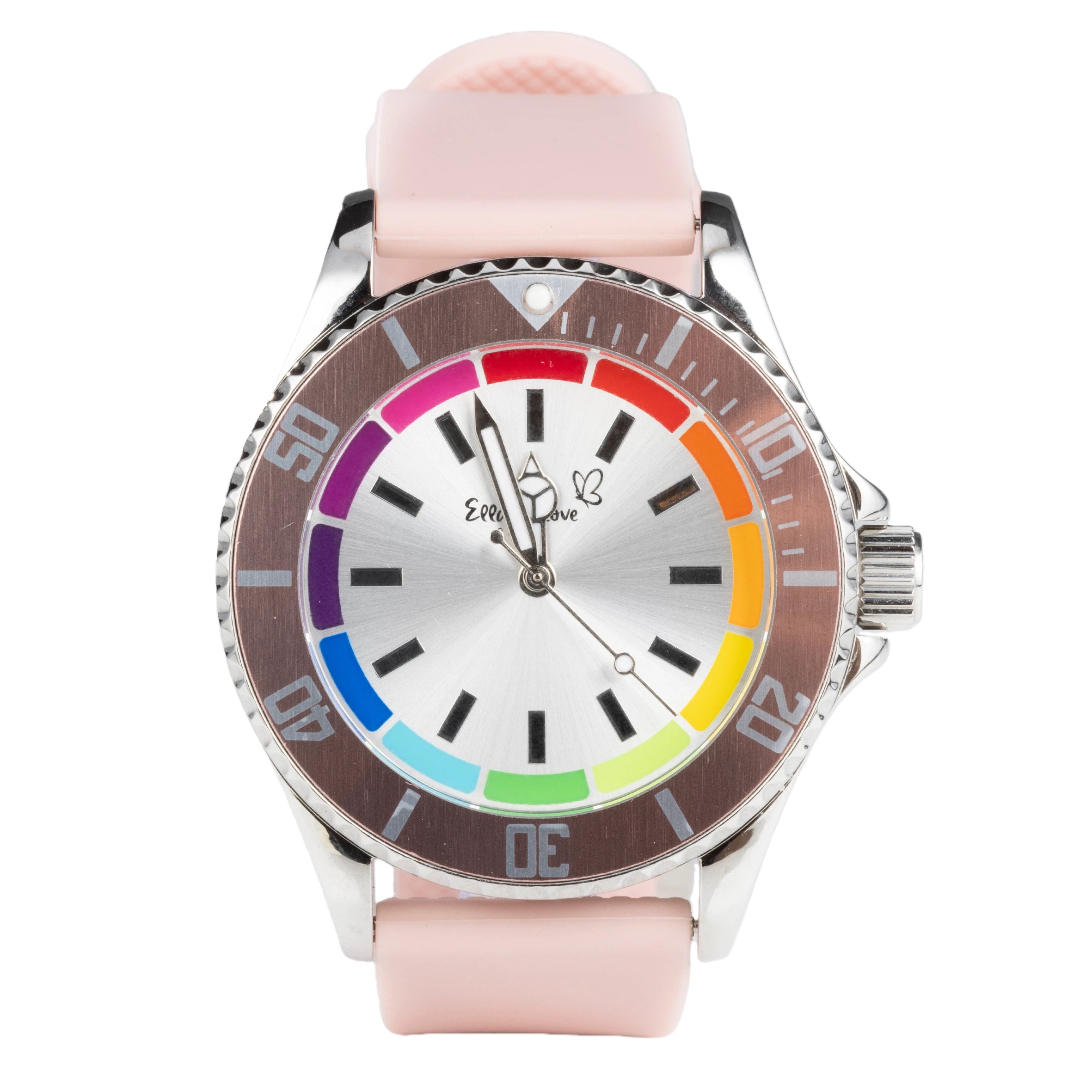Uhr Rainbow mit Silikonband Rosado