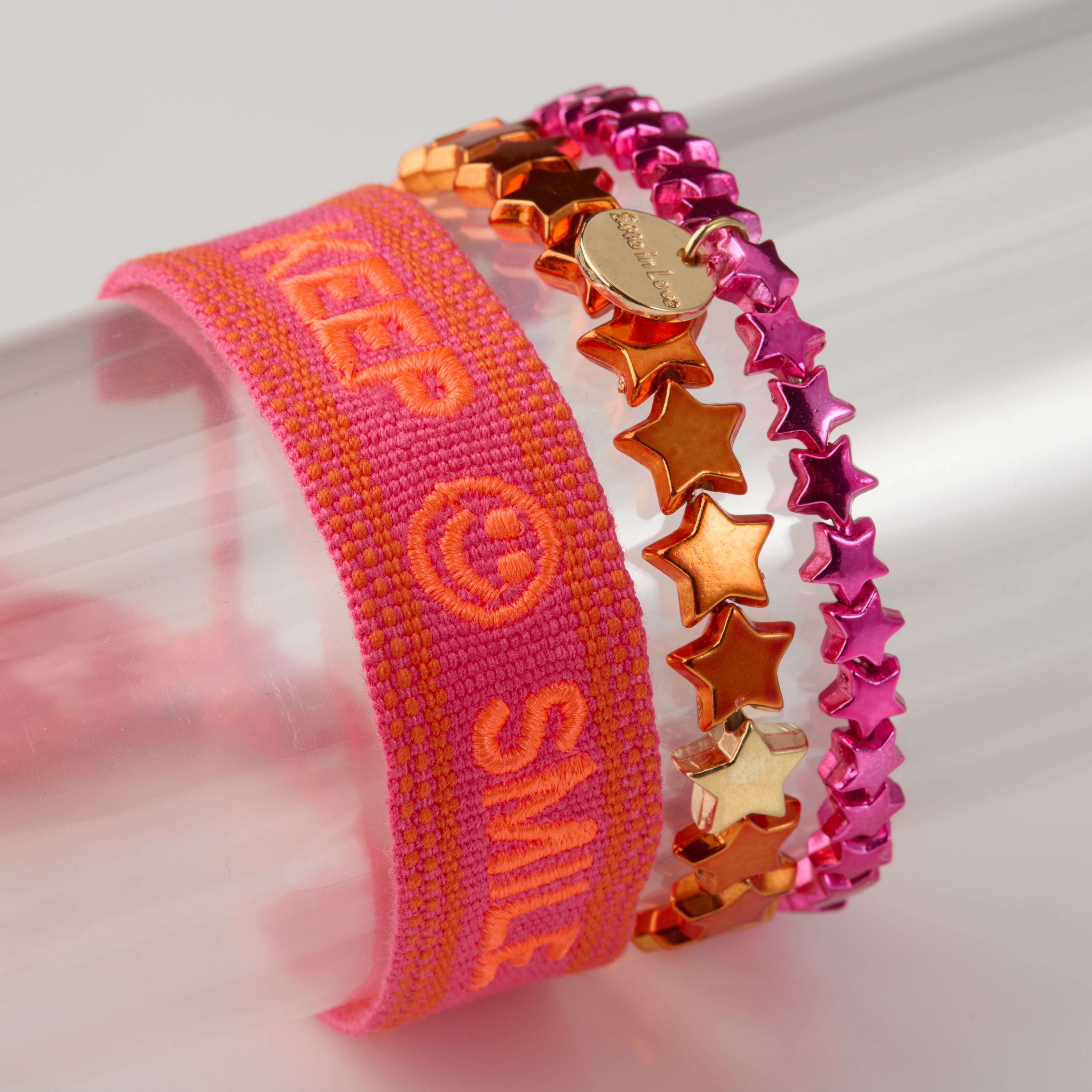 "Keep Smile" Neon-Orange Set