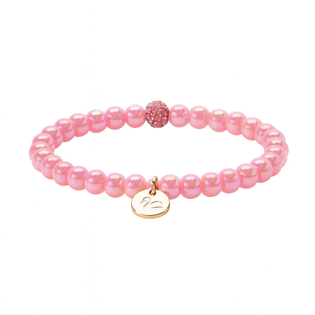 Perlenarmband Rose Glow mit Glitzerperle