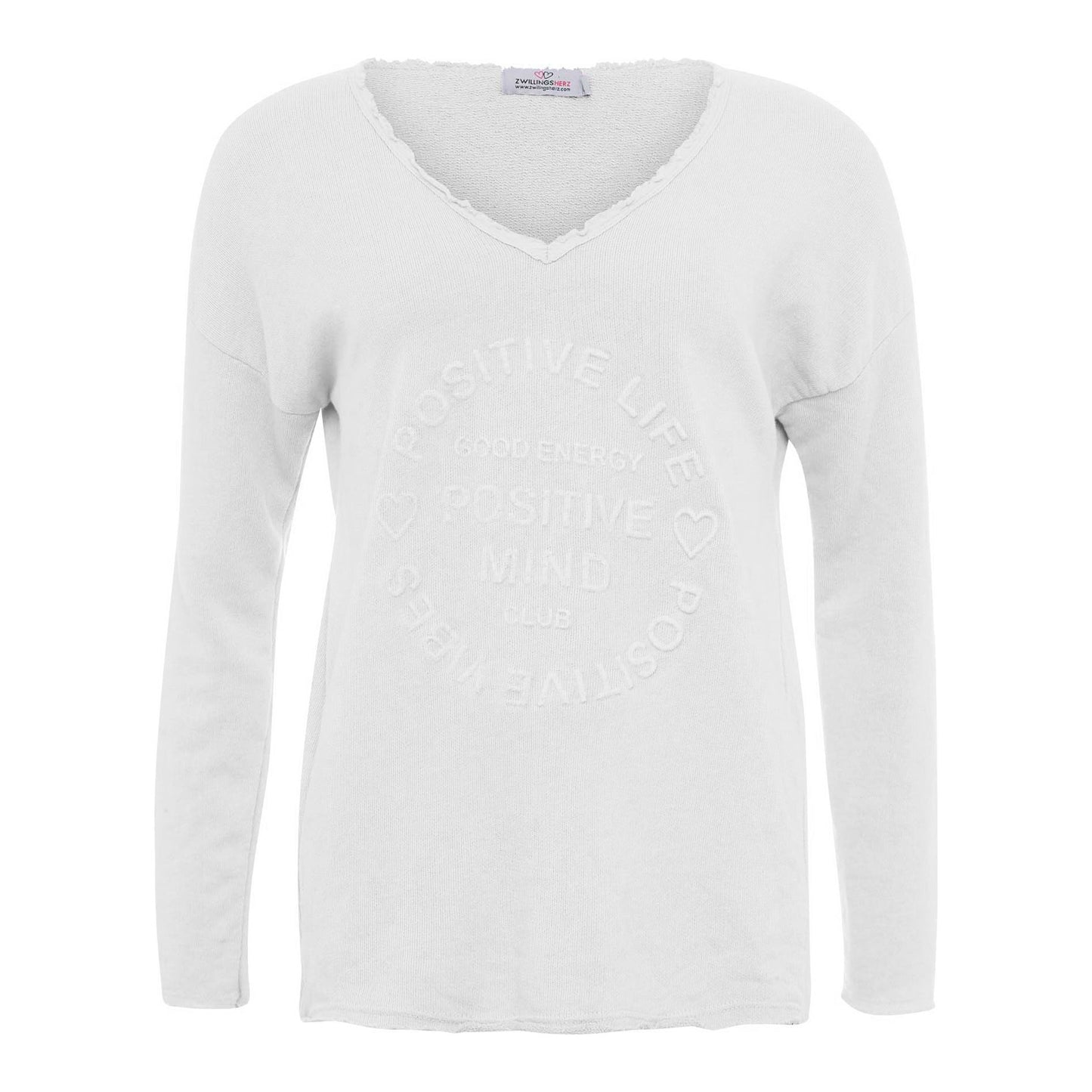 Sweatshirt BW "Positive Mind" Weiß